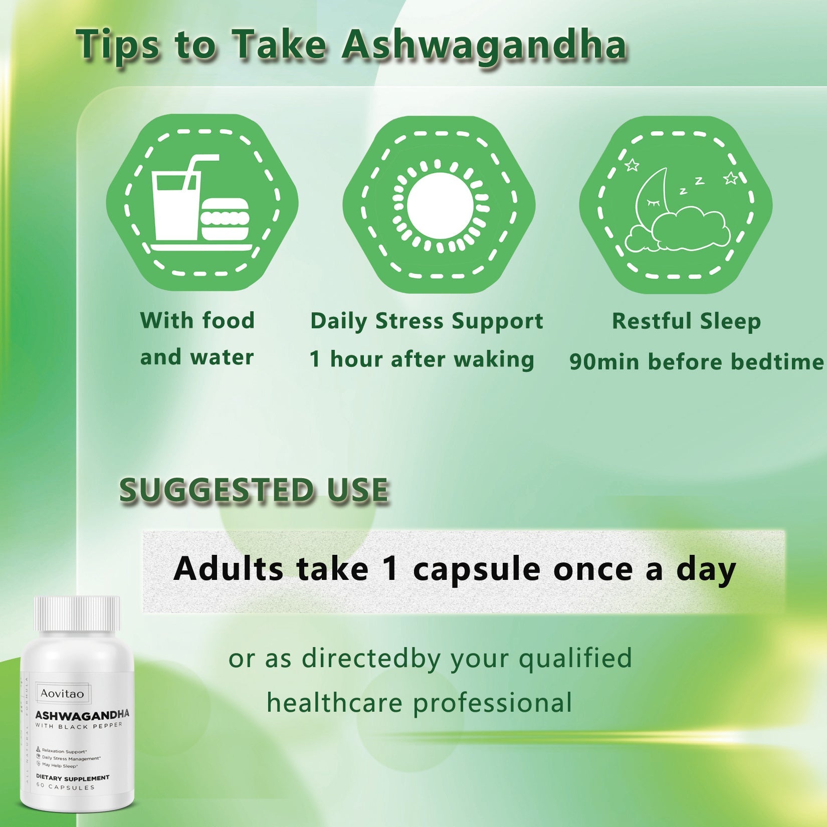 Ashwagandha supplements vegan capsules for stress relief and immune system support