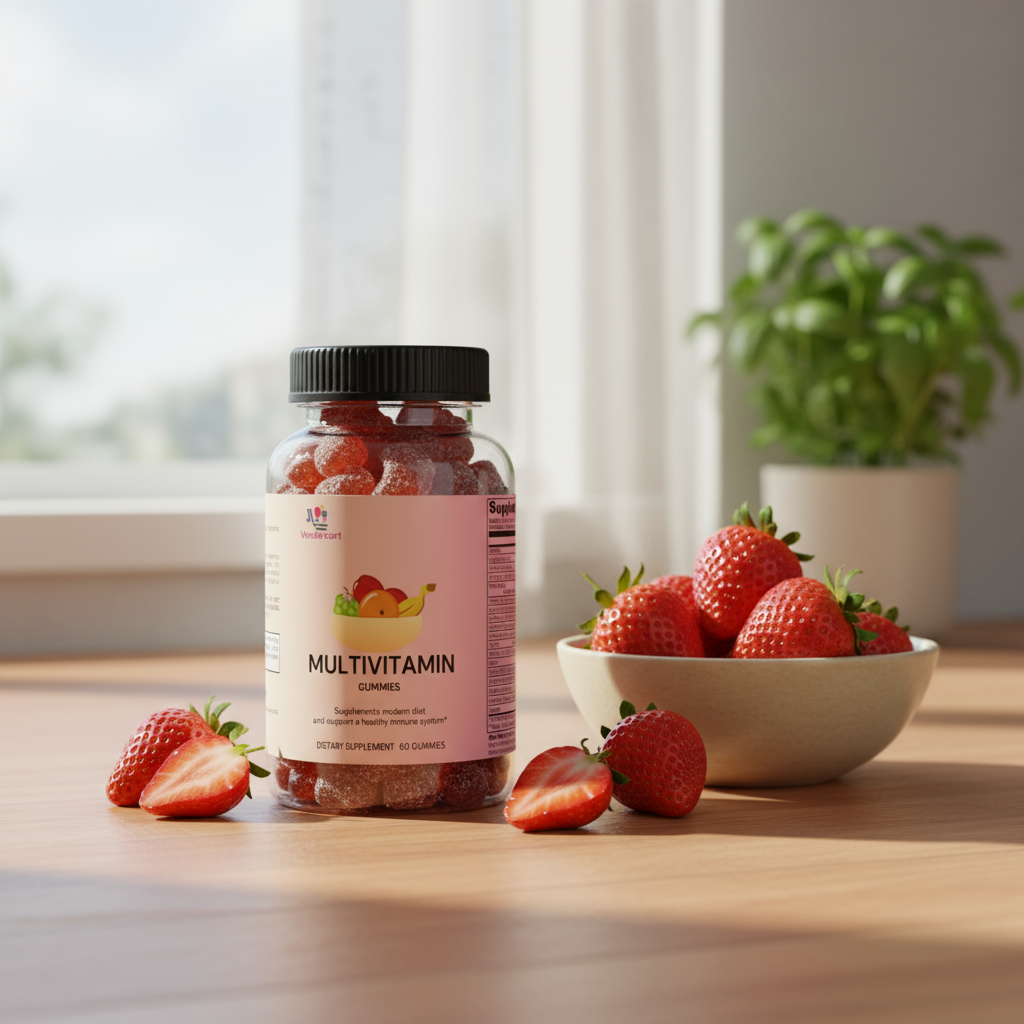 Multivitamin Bear Gummies in wellness setting
